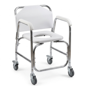 Bath shower chair with wheels